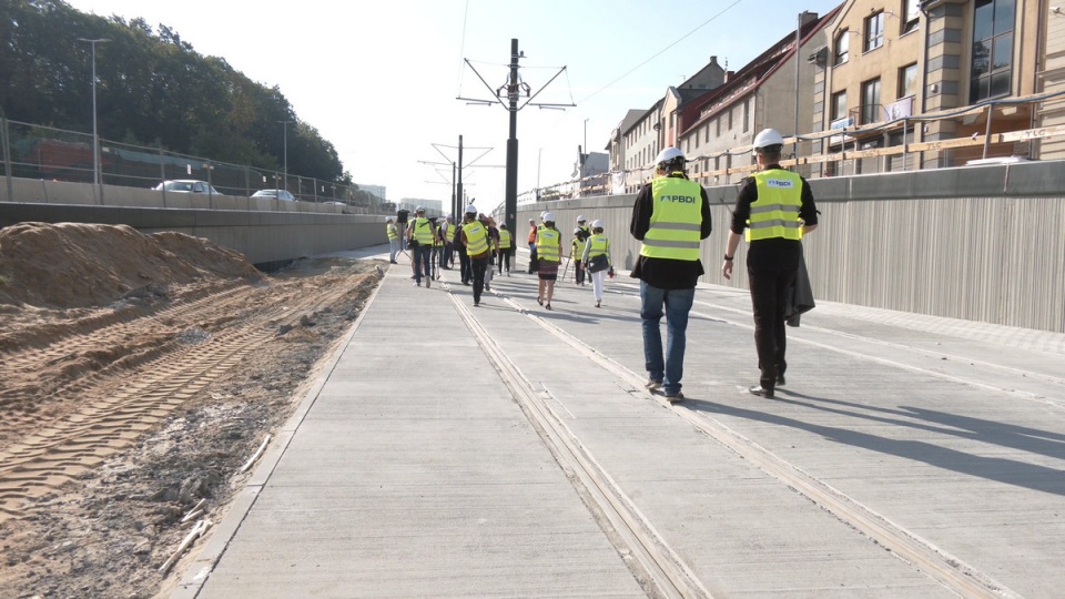 Konferencja dotycząca kursowania tramwajów na ul. Kujawskiej w Bydgoszczy/fot. Janusz Wiertel