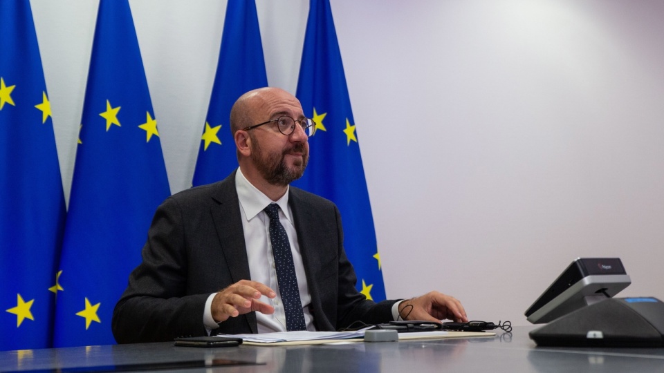 Szef Rady Europejskiej Charles Michel miał kontakt z osobą zakażoną koronawirusem, dlatego musi zostać objęty kwarantanną. Fot. PAP/EPA