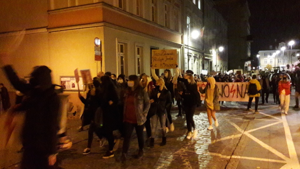 Protestujący w Bydgoszczy. Fot. Tatiana Adonis