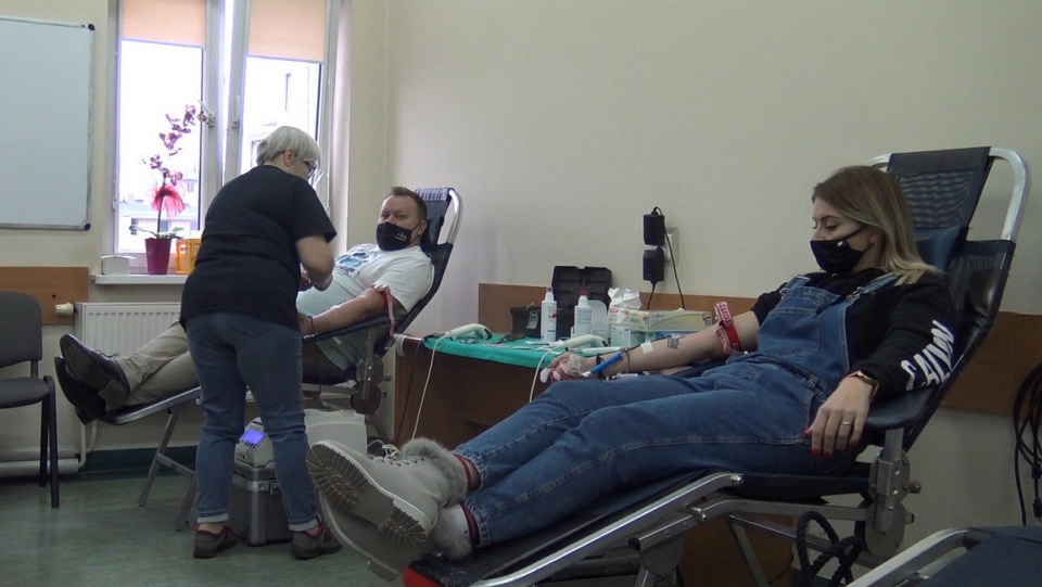 Akcja honorowego oddawania krwi odbyła się w bydgoskiej siedzibie straży miejskiej/fot. Janusz Wiertel