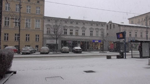 Opady śniegu. Fot. Janusz Wiertel