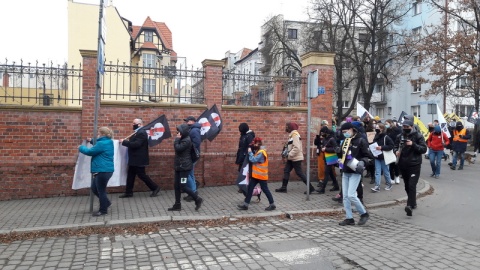 "Idziemy po swoje" - to hasło tegorocznej, szóstej już Manify, która przeszła (7.03) ulicami Bydgoszczy./fot. Tatiana Adonis