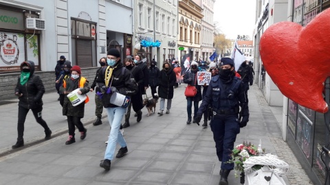 "Idziemy po swoje" - to hasło tegorocznej, szóstej już Manify, która przeszła (7.03) ulicami Bydgoszczy./fot. Tatiana Adonis