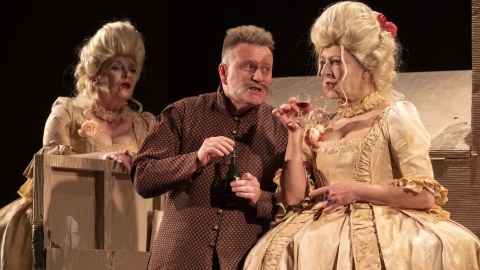Premiera spektaklu „Zemsta" Aleksandra Fredry w reżyserii Pawła Paszty w Teatrze Wilama Horzycy w Toruniu - 16 kwietnia./Fot. Wojtek Szabelski