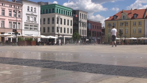 Kurtyna wodna na Starym Rynku w Bydgoszczy (jw)