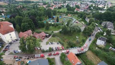 Pochód Borowiaków i Festyn w Tucholi - fotografie z powietrza (Dronfor)