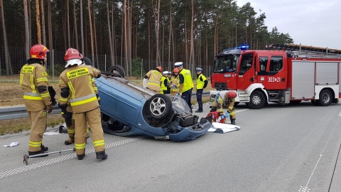 Tragiczny wypadek na S5 niedaleko węzła Maksymilianowo. Jedna osoba nie żyje. Fot. Bydgoszcz998