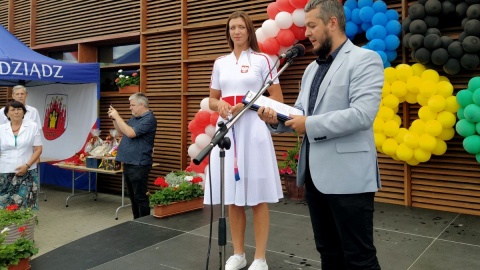 Powitanie „Srebrnej Marty” zorganizowano na terenie klubu zawodniczki Wisły Grudziądz. Fot. Marcin Doliński