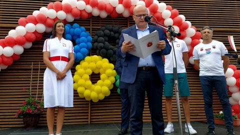Powitanie „Srebrnej Marty” zorganizowano na terenie klubu zawodniczki Wisły Grudziądz. Fot. Marcin Doliński