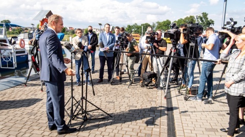 Donald Tusk w Nakle. Fot. PAP/Tytus Żmijewski