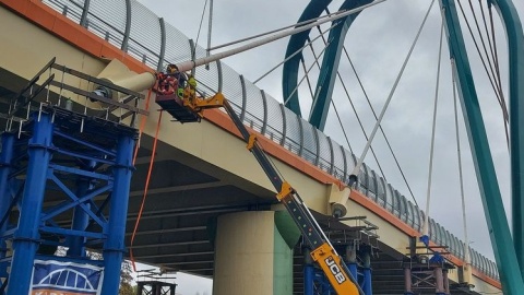 Prace naprawcze na moście Uniwersyteckim przebiegają zgodnie z harmonogramem. Fot. UM w Bydgoszczy