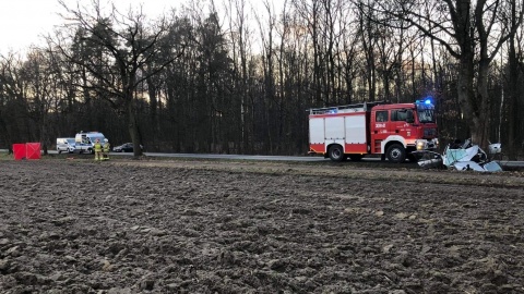 Jedna osoba zginęła w wypadku koło Dąbrowy Chełmińskiej
