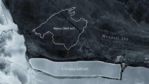 Gigantyczna góra lodowa dryfuje po Morzu Weddela. Większej dotąd nie było