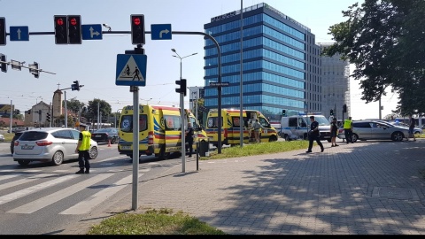 Kolizja samochodu osobowego z policyjnym radiowozem w Bydgoszczy