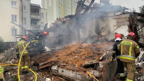 Wybuch w Toruniu. Budynek się zawalił, zgliszcza się zapaliły [zdjęcia]