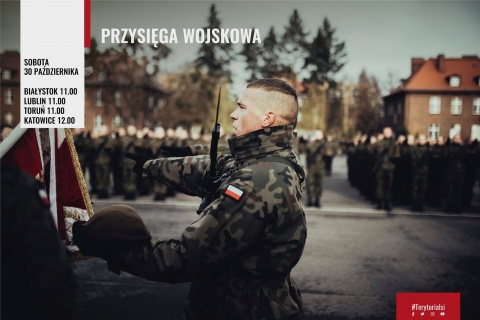 Przysięga nowych żołnierzy WOT w Toruniu