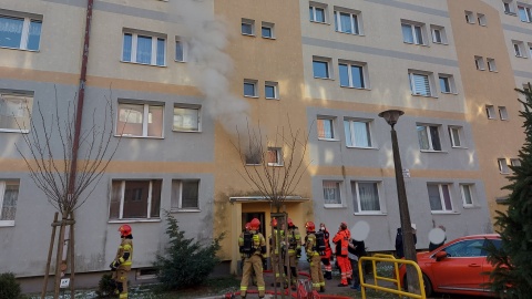 Tragiczny pożar w bloku w Bydgoszczy. Nie żyje 60-letnia kobieta
