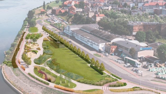 Nowe place zabaw i tereny rekreacyjne dla rodzin nad Wisłą. Grudziądz się zmienia