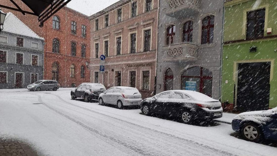 Opady śniegu w Toruniu. Fot. Piotr Majewski