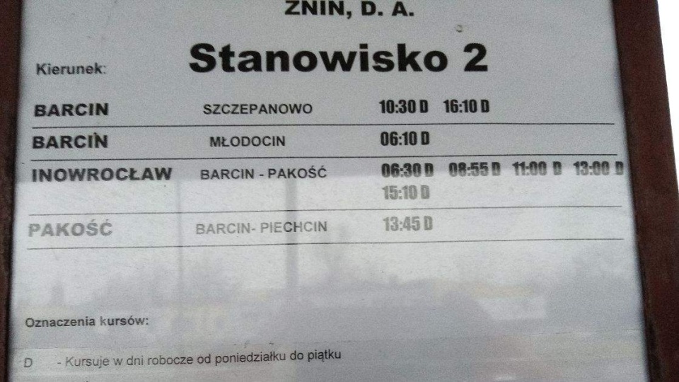 Od poniedziałku (04.01), po wielu latach przerwy, Żnin i Inowrocław odzyskały bezpośrednie połączenie autobusowe. Fot. Tomasz Gronet