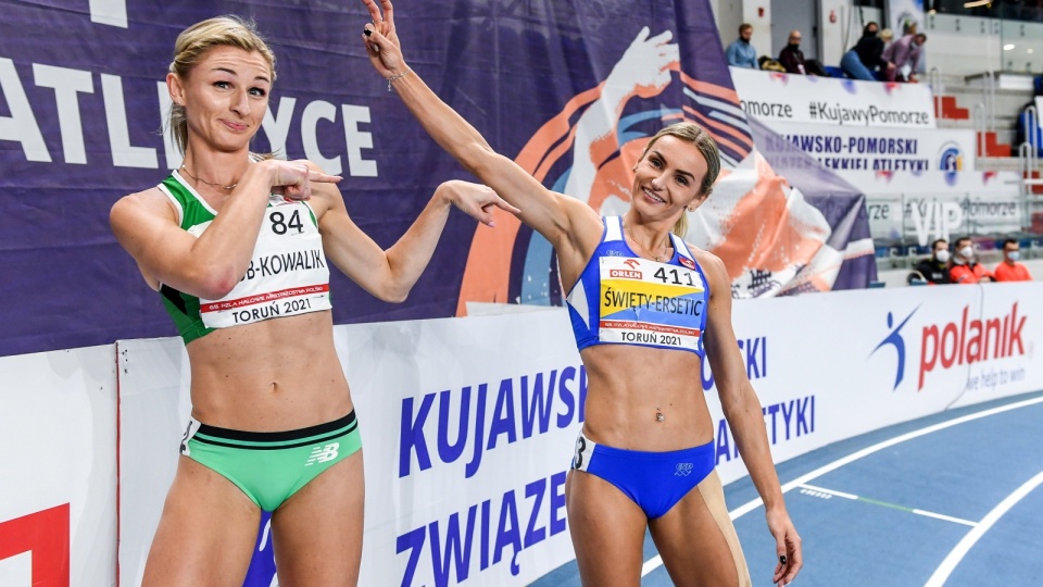 Justyna Święty-Ersetic i Małgorzata Hołub-Kowalik powalczą o medale w biegu na 400 metrów w Toruniu. Fot. PAP/Paweł Skraba