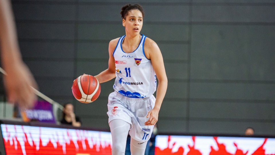 Cierra Burdick była liderką Basketu w meczu z Politechniką Gdańską. Fot. Basket 25 / Ryszard Wszołek