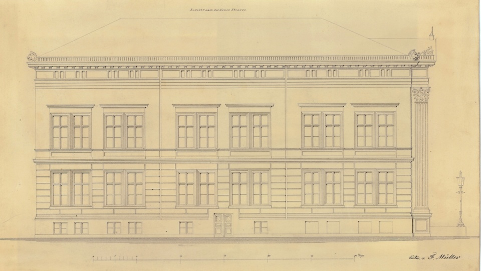 Skany rysunków budynku przy ul. Jagiellońskiej 9 z 1863 r. /fot. materiały Archiwum Państwowego