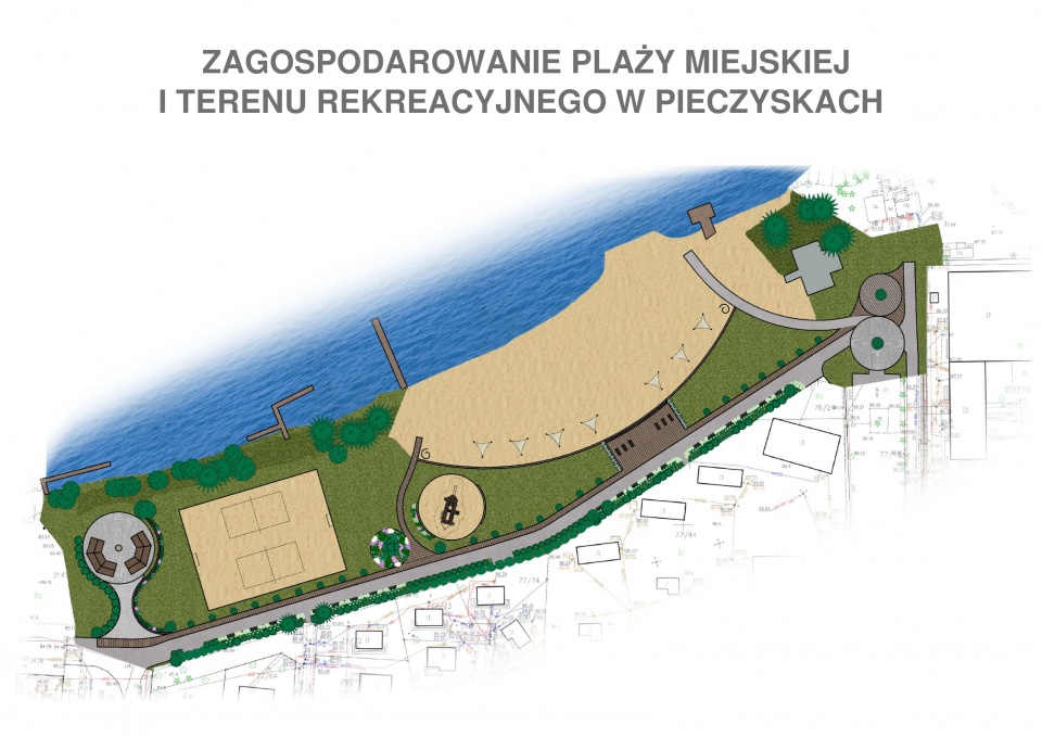 Wizualizacja nowej plaży w Pieczyskach/fot. koronowo.pl