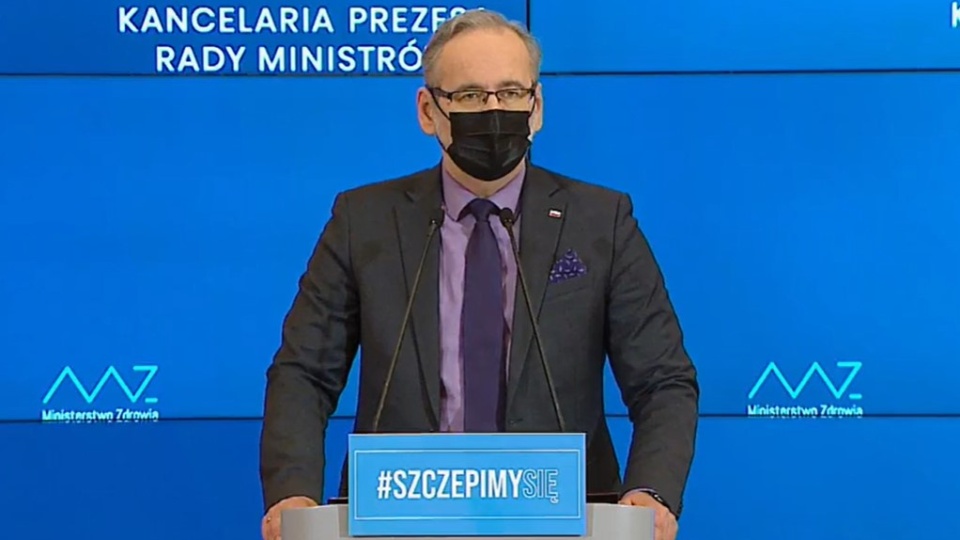 Minister zdrowia Adam Niedzielski podczas konferencji prasowej/fot. Facebook