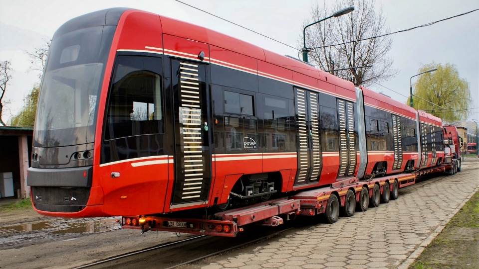 Spółka Tramwaje Śląskie otrzymała w czwartek ostatni z 35 nowych tramwajów z opóźnionego zamówienia w bydgoskiej Pesie. Fot. Nadesłane