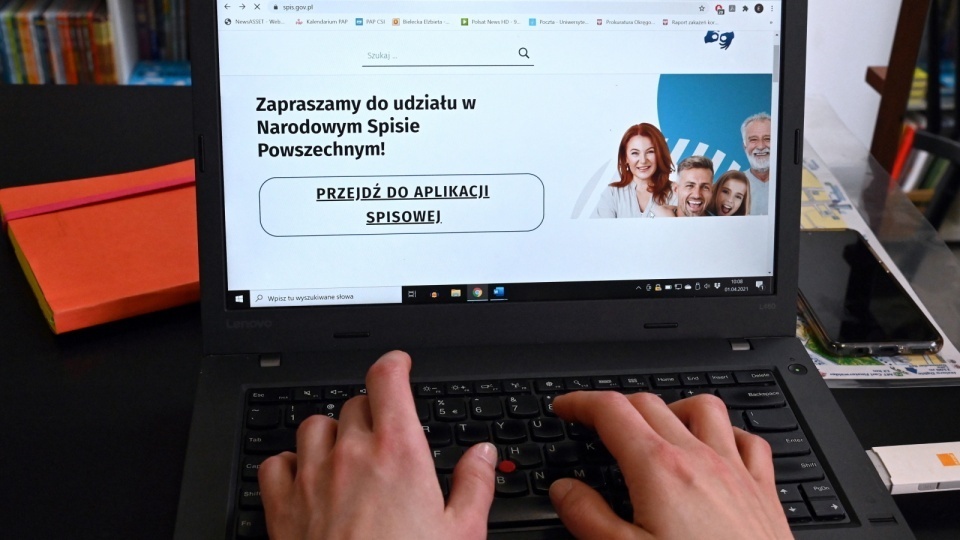 Udział w spisie można wziąć przez internetową aplikację./fot. Marcin Bielecki/PAP/archiwum