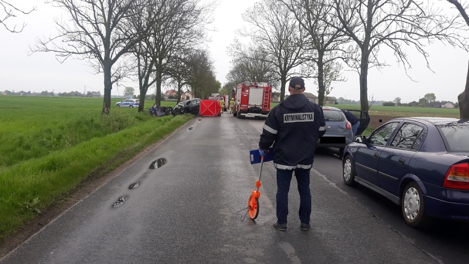 Kierowcy pojazdów biorących udział w zdarzeniu ponieśli śmierć na miejscu/fot. materiały policji