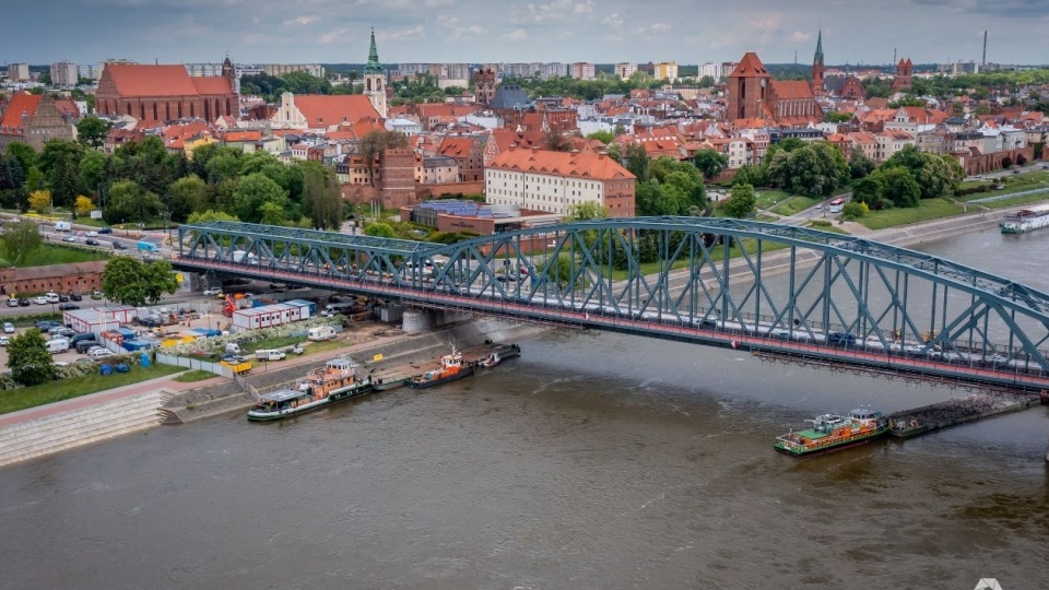 Most im. marszałka Józefa Piłsudskiego w Toruniu zostanie wyłączony z ruchu w piątek o godzinie 22 i otwarty w poniedziałek o godzinie 5. Fot. MZD Toruń