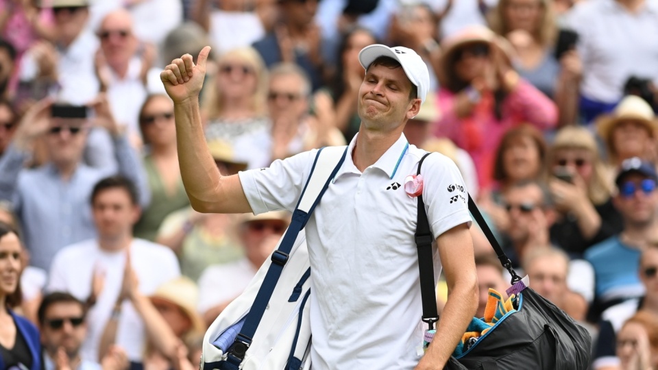 Hubert Hurkacz odpadł w półfinale wielkoszlemowego Wimbledonu. Fot. EPA/NEIL HALL, dostawca: PAP/EPA