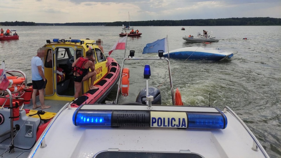 Akcja ratunkowa na Zalewie Koronowski. Fot. Nadesłane