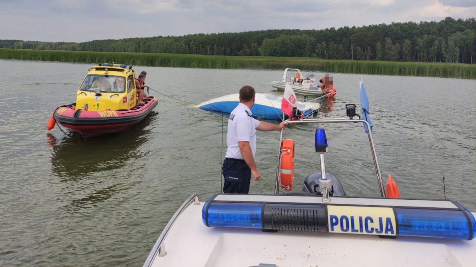 Akcja ratunkowa na Zalewie Koronowski. Fot. Nadesłane