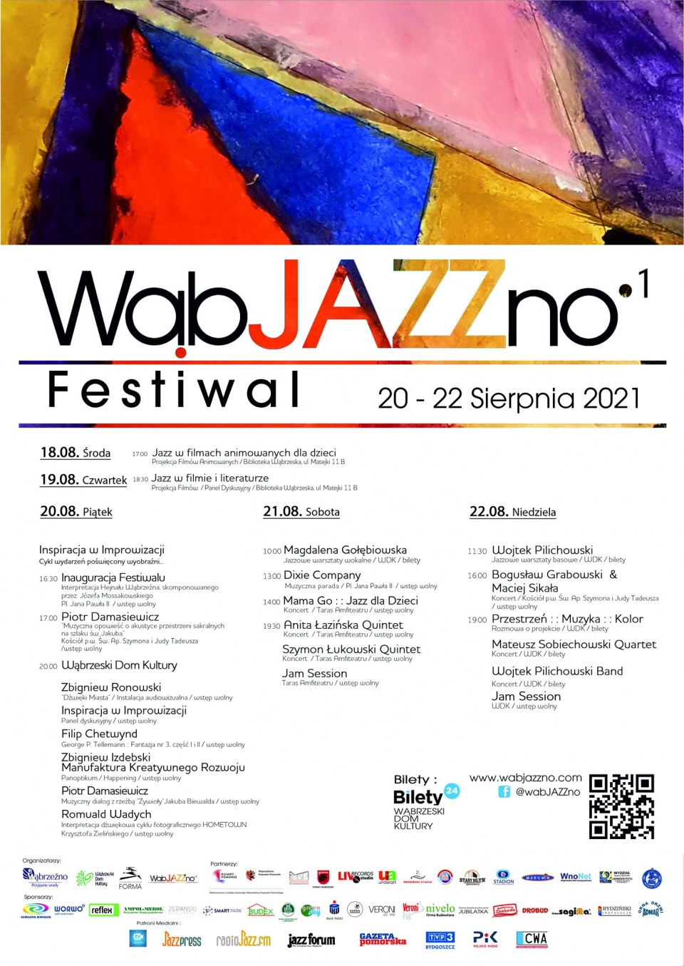 Plakat Festiwalu Jazzowego „WąbJAZZno"