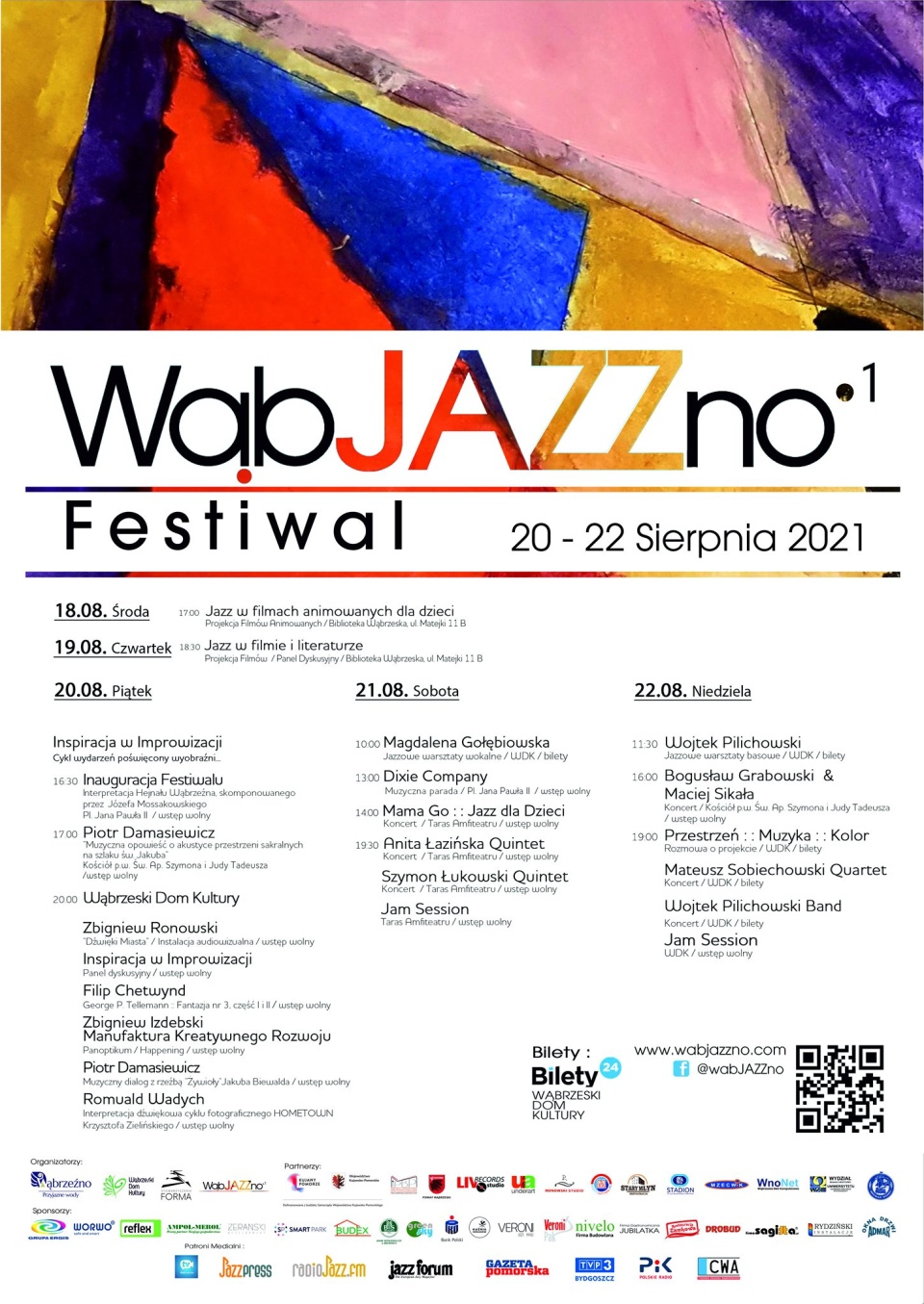 Plakat Festiwalu Jazzowego „WąbJAZZno"