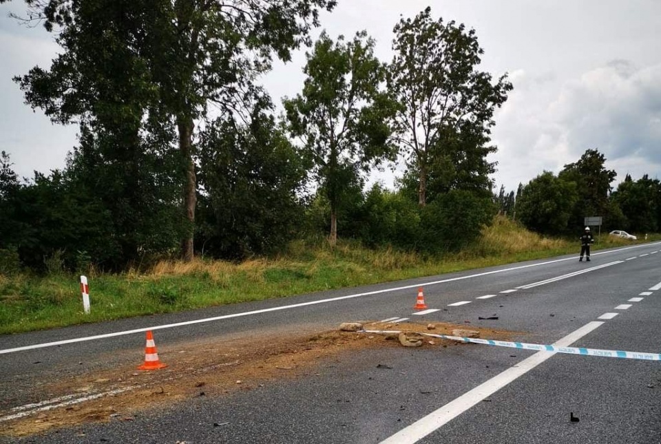 Śmiertelny wypadek w Bochlinie, koło Nowego (powiat świecki)./fot. OSP Nowe/Facebook