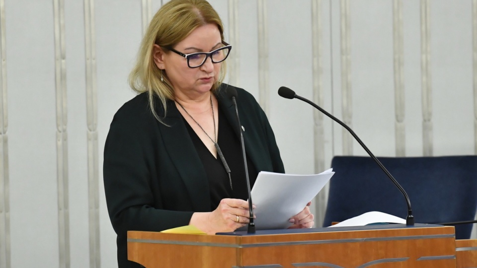 Senator KO Barbara Zdrojewska na sali plenarnej Senatu w Warszawie/fot. Piotr Nowak, PAP