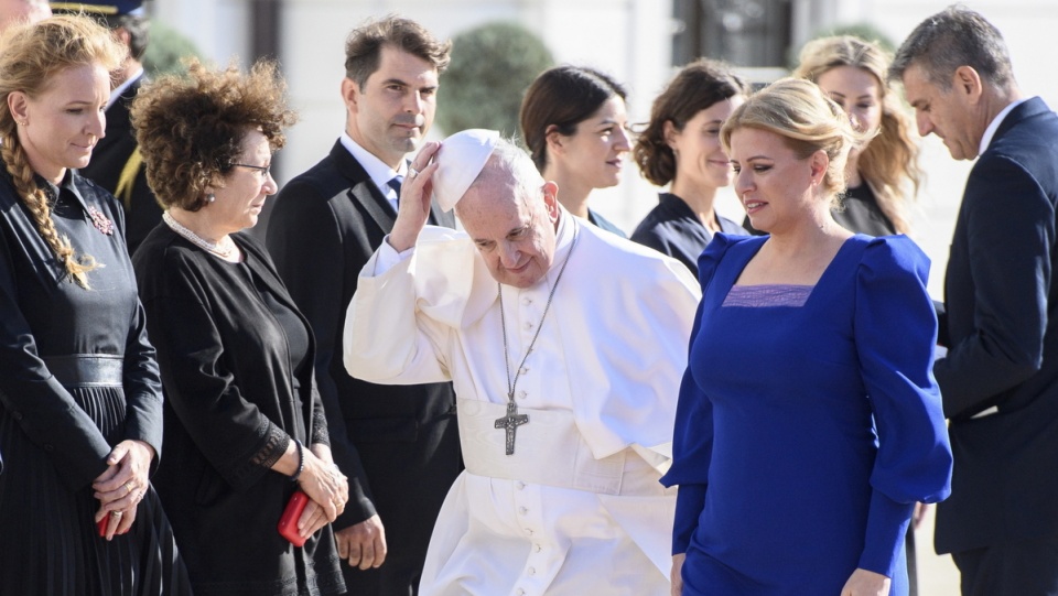 Prezydent Zuzana Caputova powitała papieża Franciszka w Bratysławie/fot. PAP, EPAka na Słowacji