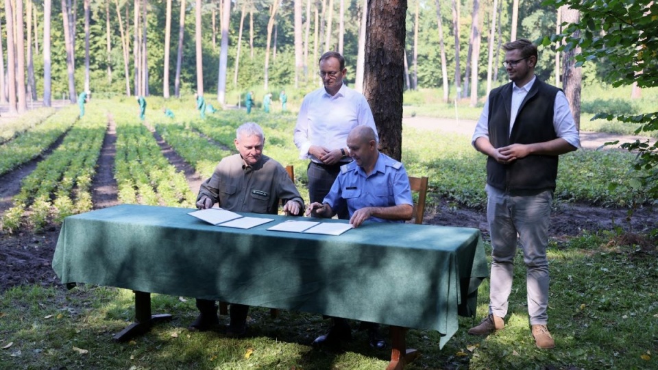 Porozumienie pomiędzy Służbą Więzienną a Lasami Państwowymi, dotyczące zatrudnienia więźniów do pracy w lasach, podpisane zostało w środę/fot. Leszek Szymański, PAP