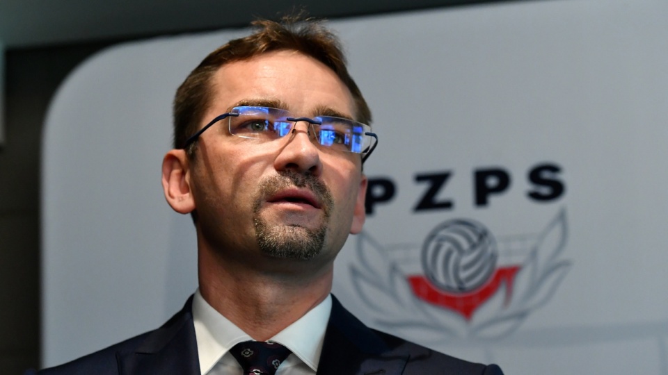 Sebastian Świderski, prezes Grupy Azoty ZAKSY Kędzierzyn-Koźle, kandydat na prezesa PZPS podczas Walnego Zgromadzenia Sprawozdawczo-Wyborczego Polskiego Związku Piłki Siatkowej w Warszawie. Fot. PAP/Piotr Nowak