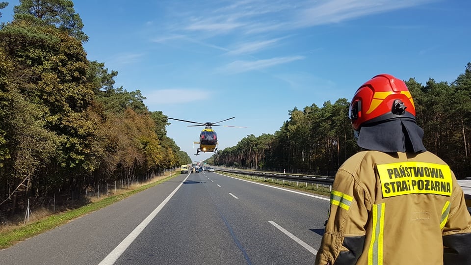 Groźny wypadek na drodze krajowej nr 25 między Bydgoszczą a węzłem w Stryszku/fot. Bydgoszcz 998