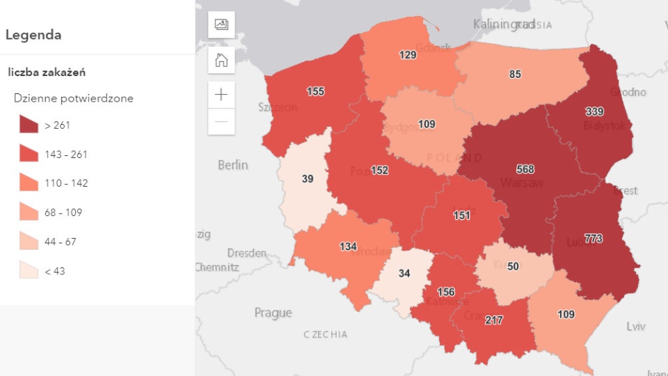 Grafika: www.gov.pl/web/koronawirus/wykaz-zarazen-koronawirusem-sars-cov-2