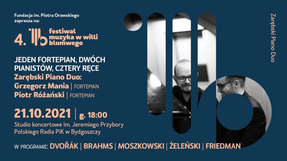 "Jeden fortepian, dwóch pianistów, cztery ręce" Fot. plakat