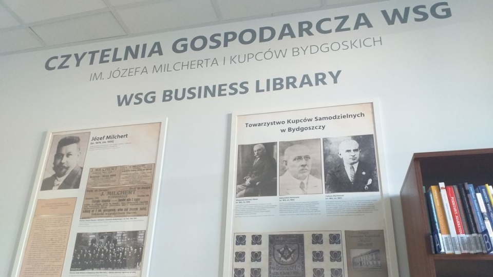 W Bibliotece Głównej Wyższej Szkoły Gospodarki otwarta została czytelnia gospodarcza im. Józefa Milcherta i Kupców Bydgoskich/fot. Jolanta Fischer