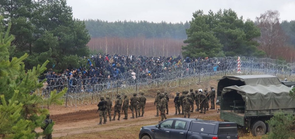 W niedzielę Straż Graniczna podała, że strona białoruska przygotowuje się na dużą próbę forsowania granicy/fot. gov.pl