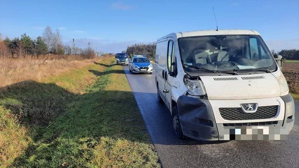 Wypadek w Arianach, w którym zginął rowerzysta/fot. materiały policji