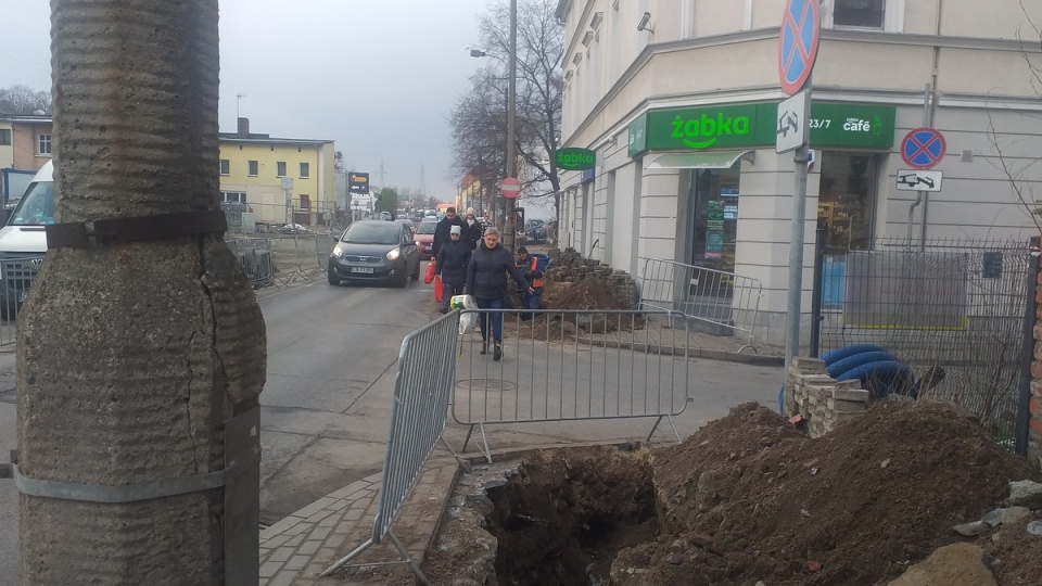 Remont przy ul. Grudziądzkiej w Bydgoszczy/fot. Jolanta Fischer